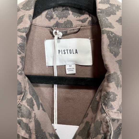 NWT PISTOLA Women's Leopard Print Jacket Brown Pockets Shacket Size Medium - Picture 9 of 11